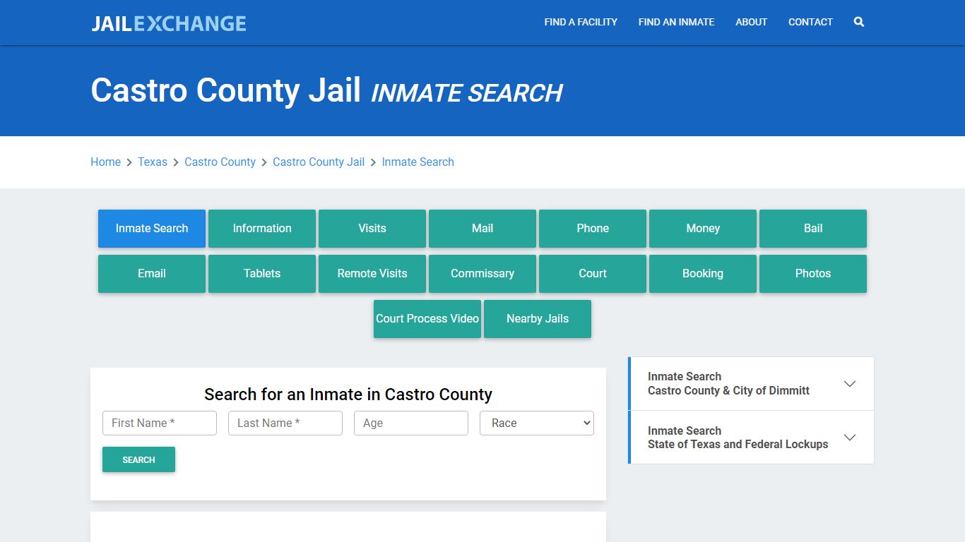 Castro County Jail, TX Inmate Search: Roster & Mugshots