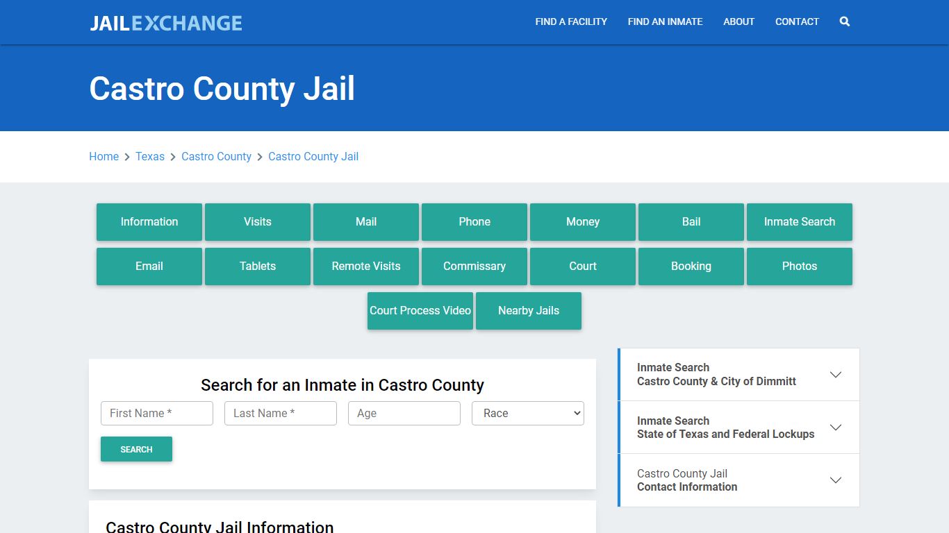 Castro County Jail Roster Lookup, TX, Inmate Search